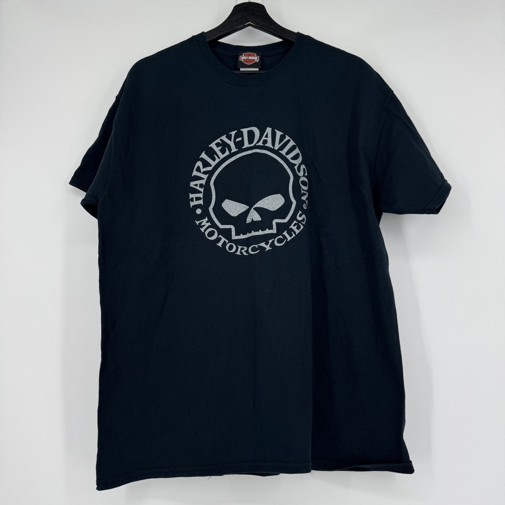 Harley Davidson Willie G Skull T-Shirt Mens Large Black Vehicle Operations